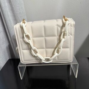 Women's Fashion Shoulder Bag Purse, Crossbody, Handbag in Light White cream